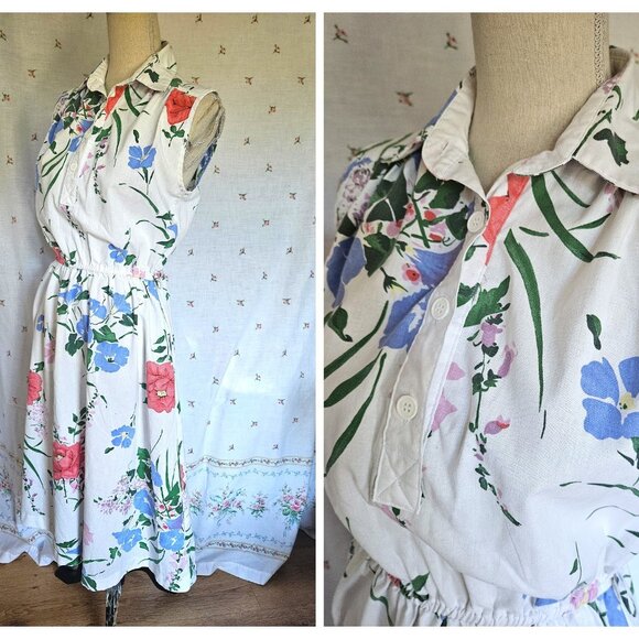 Vintage Dresses & Skirts - Size S to M Vintage 1980s Impromptu Sleeveless Midi Dress